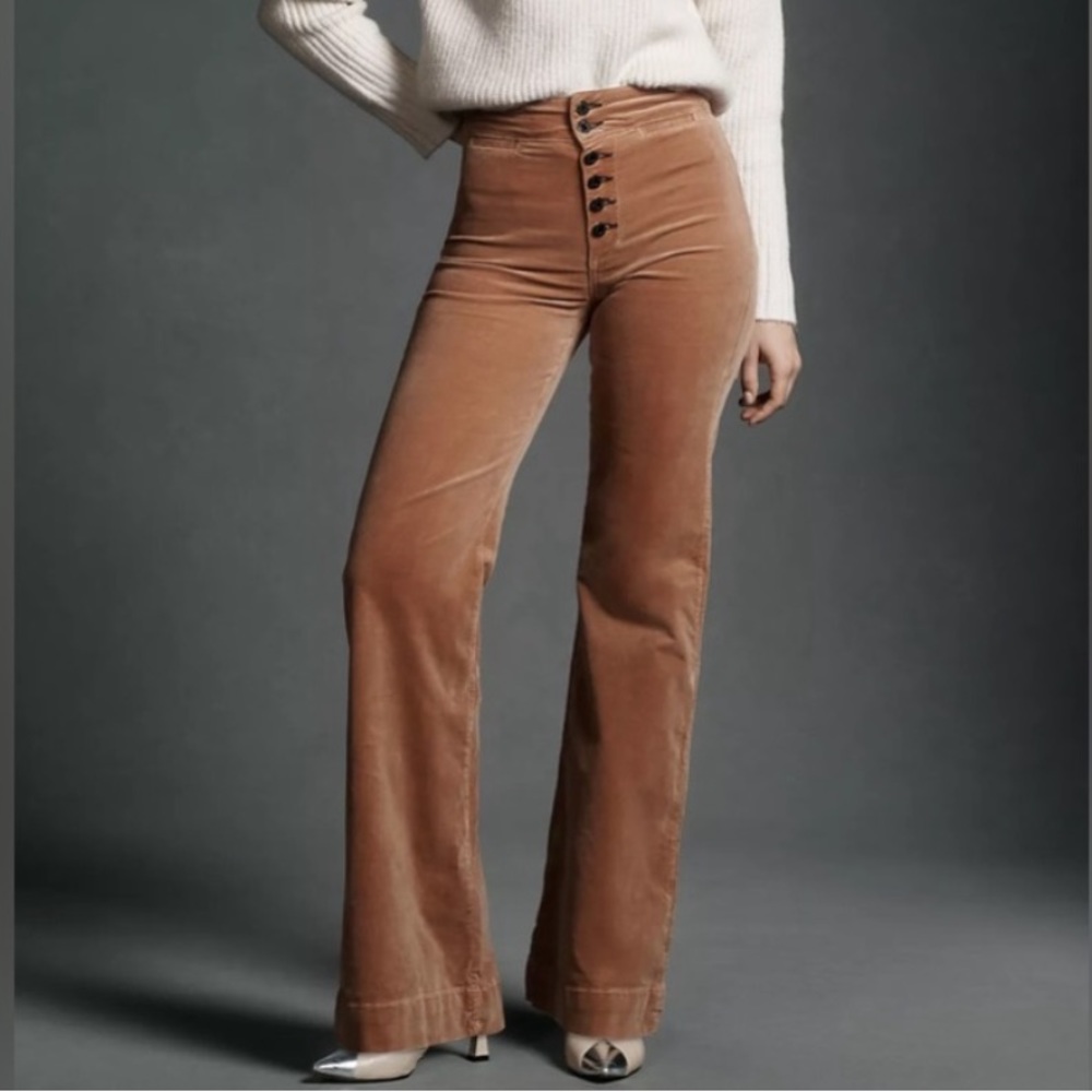 BNWT ASKK NY Brighton Velvet Wide Leg Pants